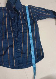 kids Striped Blue Shirt