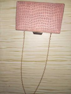 Pink glitter clutch