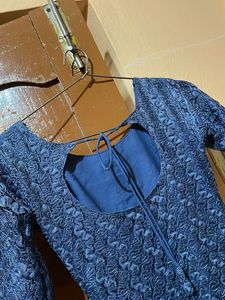 Elegant Blue Lace kurti