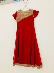 Vibrant Red Anarkali Dress