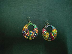 Cute Flower Leaf Dangle Earrings
