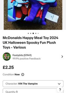 McDonalds Happy Meal Toy UK Halloween Spooky