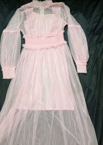 Elegant Pink Tulle Gown