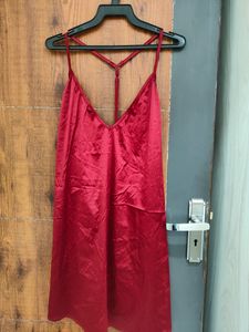 Satin Nightdress With Back Detail