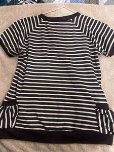 Cute Striped Paw Print T-Shirt