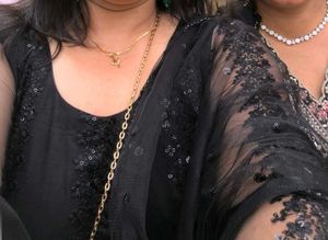 Elegant Black Sequined Saree