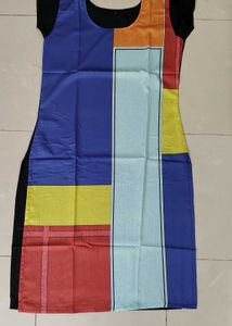 New Unused Printed Crepe Straight Kurta