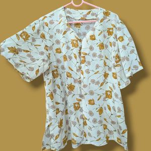 Floral Print V-Neck Blouse