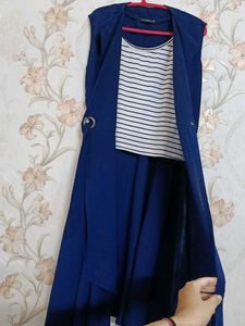 Chic Sleeveless Navy Blue Dress