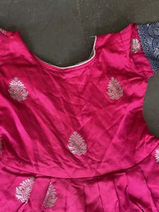 Beautiful Pink Silk Anarkali Gown
