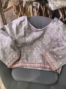 Elegant Grey Bandhani Print Lehenga