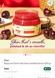 Plum BodyLovin' Drivin' Me Cherry Gel Body Scrub