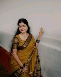 Elegant Mustard &amp; Black Saree