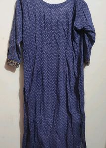 Blue Color Cotton Kurti For Girl Or Women