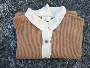 Cozy Knit Cardigan with Peter Pan Collar