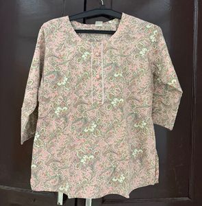 Pastel Paisley Print Tunic Top