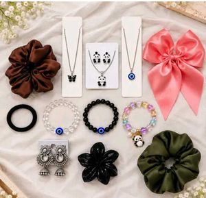 Cute Panda &amp; Evil Eye Jewelry &amp; Accessory Set