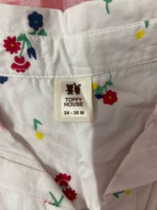 Cute Floral Print Button-Up Shirt