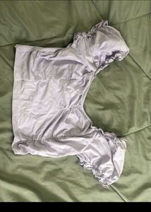 Lavender Ruched Cropped Top