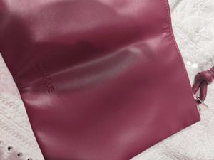Clinique Burgundy Shoulder Bag