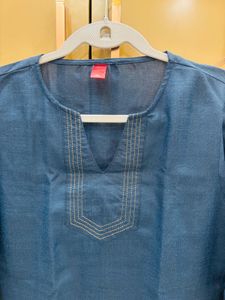 Large size Teal Blue Kurta