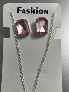 Elegant Pink Stone Necklace