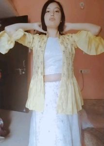 Elegant Yellow coat kids 15-16 age