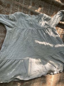 Girl Kid Dress- Grey- Soft Cotton Dress