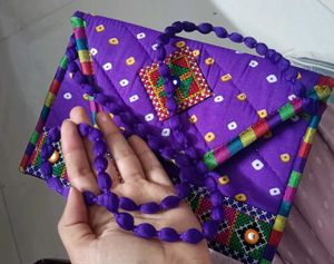 Vibrant Embroidered Clutch Bag