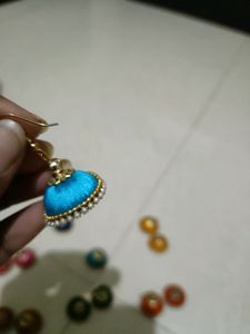 Set Of New 10 Handmade Silk thread Jhumkas