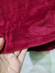 Maroon Velvet Blouse