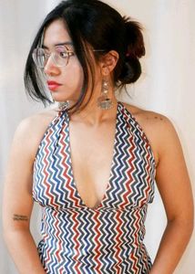 y2k wildstripe grove reversible GEET halter top