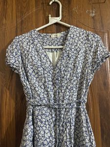 Blue Floral Mini Dress