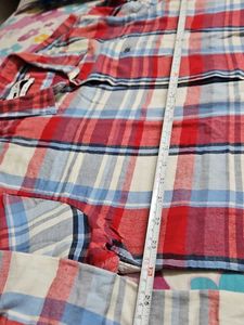Men's Red Plaid Long Sleeve Shirt