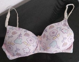 Cute Floral Print Bra