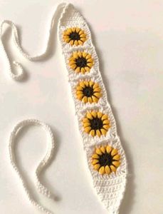 Crochet Sunflower band