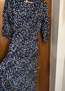 Aeropostale Navy Blue Floral Maxi Dress