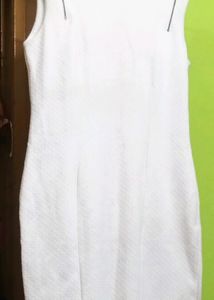 White Knee Length Dress