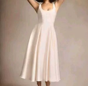 Elegant Cream Midi Dress