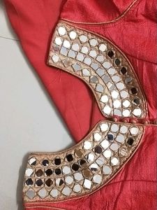 Pink and beige Indo-western Gown with du