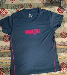 Navy Blue typography training t-shirt