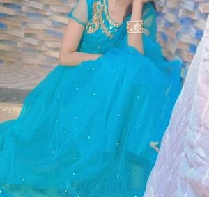 Sky blue Lahenga with duppata