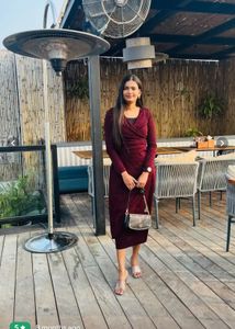 Sparkly Burgundy Long Sleeve Dress