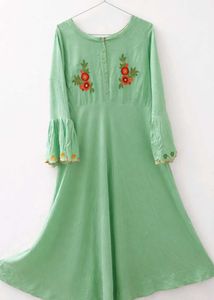 🔥₹200 Only 💚 Mint Green Kurta Size 34 | Hurry!