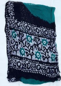 Green Batik Printed Kurta Set