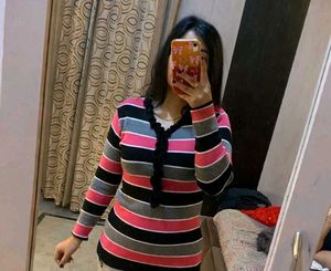Striped Knit Top and pant woolen