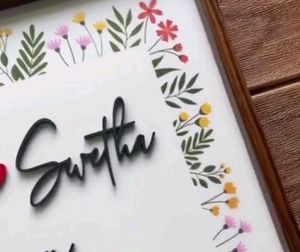 Hand Embroidered Customisable Name Plate
