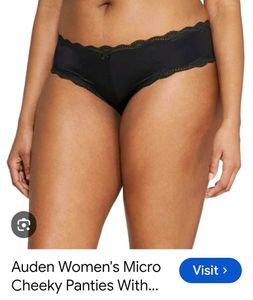 auden Black Lace Trim Briefs