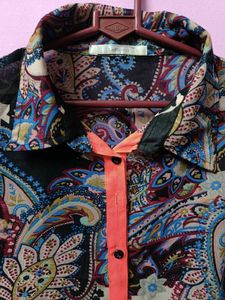 🎀150rs SALE🎀Boho Paisley Print Shirt Dress