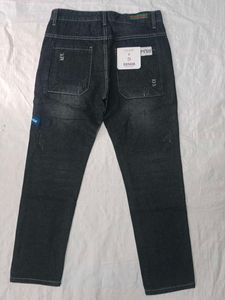 Distressed Black Denim Jeans